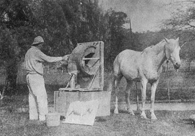 Eakins working on a horse sculpture at the Crowell’s home in New Garden Township.